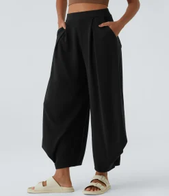 Pants|High-Waisted Pants<HALARA Ribbed High Waisted Pockets Solid Casual Harem Pants