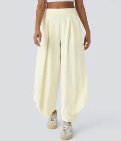 Pants|High-Waisted Pants<HALARA Ribbed High Waisted Pockets Solid Casual Harem Pants