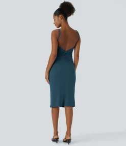 Bodycon Dresses|Maxi & Midi Dresses<HALARA Ribbed Knit Bodycon Midi Casual Dress