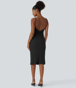 Bodycon Dresses|Maxi & Midi Dresses<HALARA Ribbed Knit Bodycon Midi Casual Dress