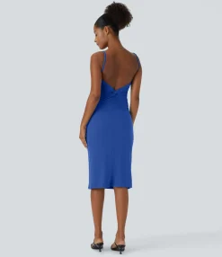 Bodycon Dresses|Maxi & Midi Dresses<HALARA Ribbed Knit Bodycon Midi Casual Dress