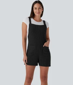 Jumpsuits<HALARA Ribbed Knit Pockets Casual Overalls