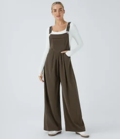Jumpsuits<HALARA Ribbed Pockets Casual Overalls