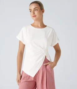 Casual Tops<HALARA Round Neck Asymmetric Hem Casual Top