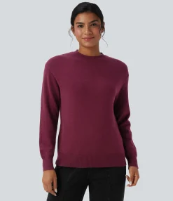 Sweaters<HALARA Round Neck Long Sleeve Casual Sweater