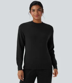 Sweaters<HALARA Round Neck Long Sleeve Casual Sweater