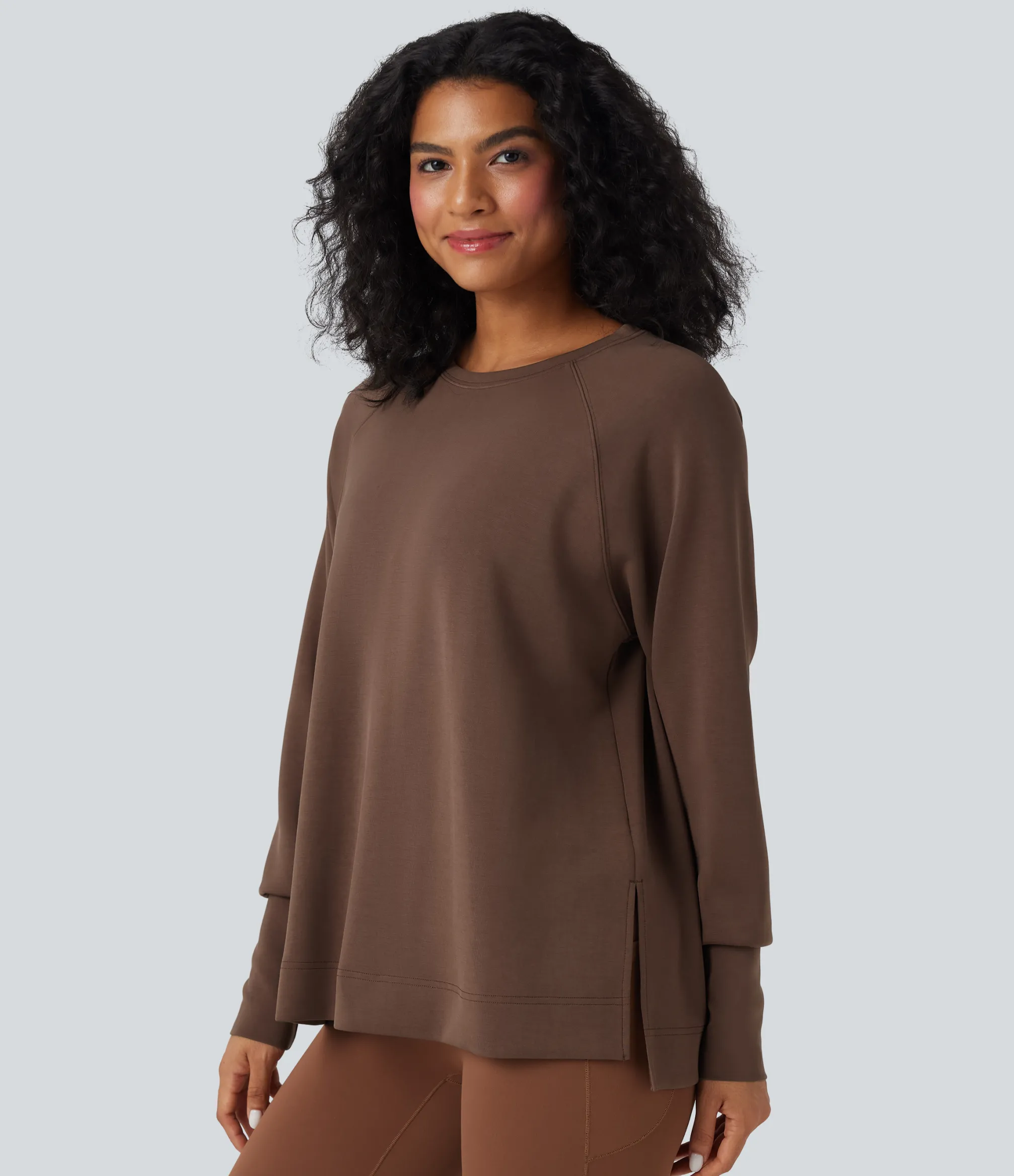 Sweatshirts & Hoodies<HALARA Round Neck Long Sleeve Casual Sweatshirt