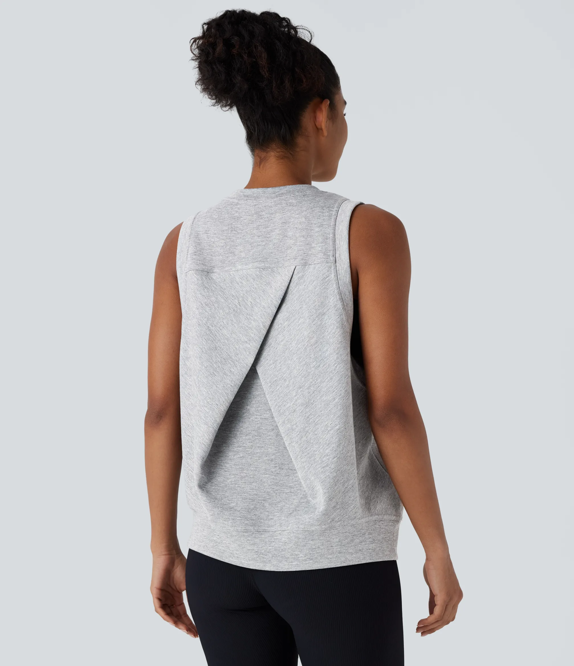 Casual Tops|Tank Tops & Camis<HALARA Round Neck Pocket Casual Tank Top