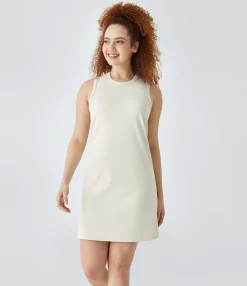 Dresses|Mini Dresses<HALARA Round Neck Sleeveless Mini Active Dress