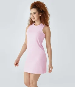 Dresses|Mini Dresses<HALARA Round Neck Sleeveless Mini Active Dress