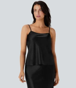 Work Tops|Tank Tops & Camis<HALARA Satin Work Cami Top