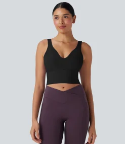 Yoga Tops|Tank Tops & Camis<HALARA Seamless Flow Cropped Yoga Tank Top