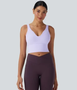 Yoga Tops|Tank Tops & Camis<HALARA Seamless Flow Cropped Yoga Tank Top