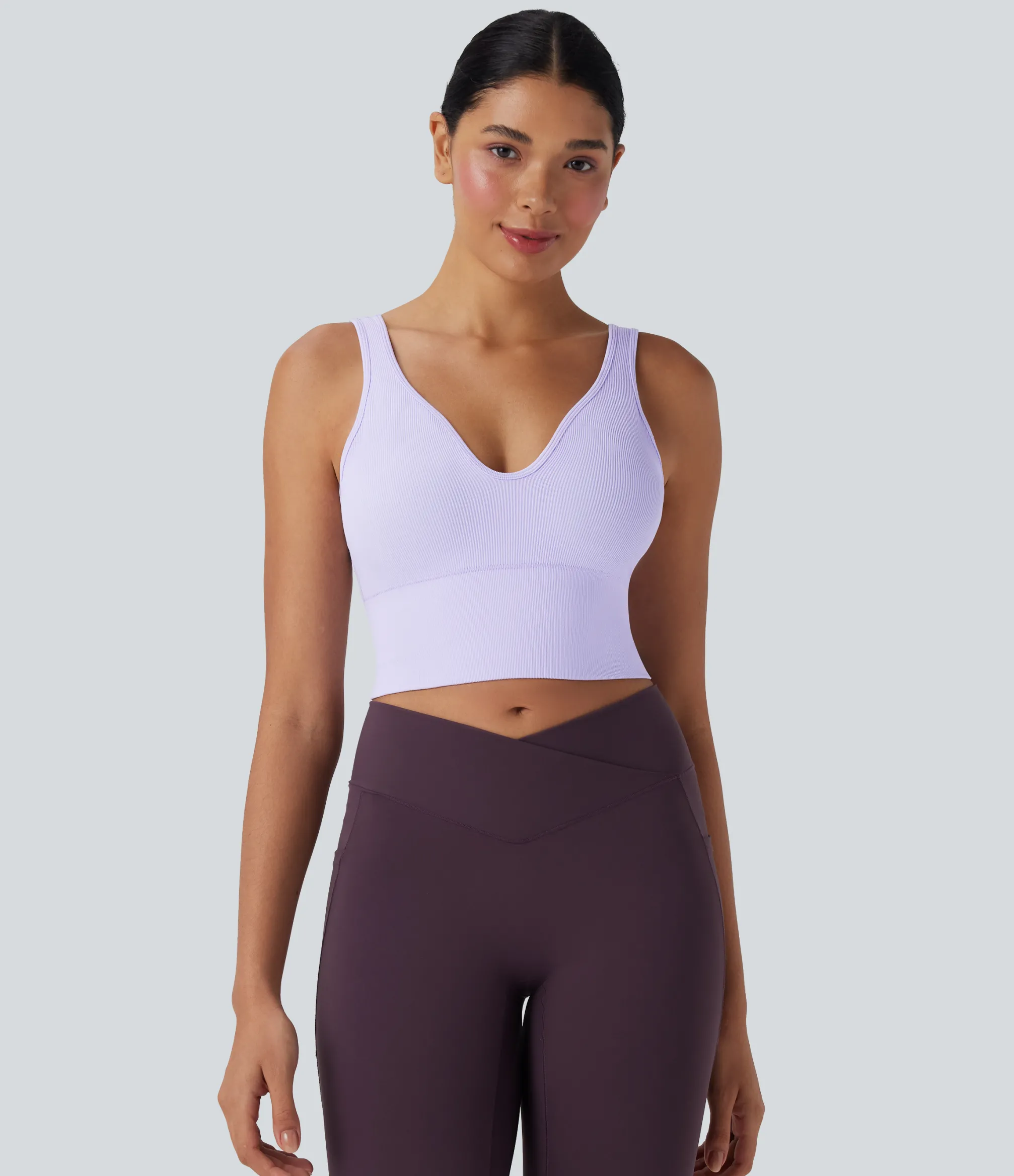 Yoga Tops|Tank Tops & Camis<HALARA Seamless Flow Cropped Yoga Tank Top