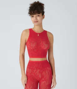 Casual Tops|Tank Tops & Camis<HALARA Seamless Flow Cut Out Cropped Casual Tank Top