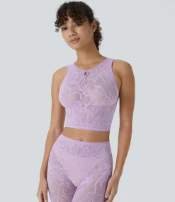 Casual Tops|Tank Tops & Camis<HALARA Seamless Flow Cut Out Cropped Casual Tank Top