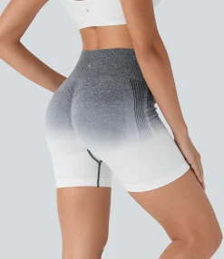 Bikers|5'' Shorts<HALARA Seamless Flow High Waisted Ombre Yoga Biker Shorts 5''