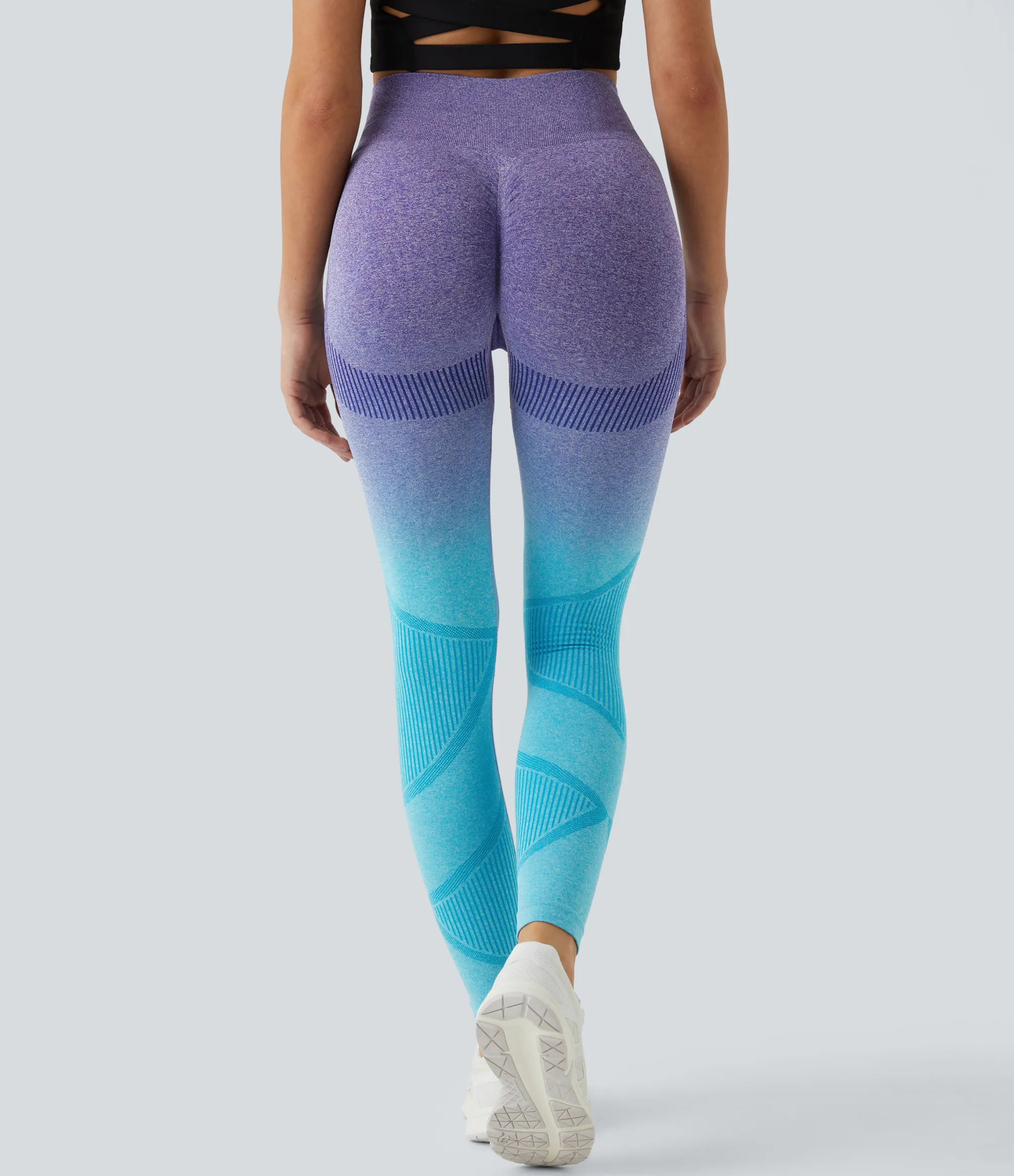 Leggings<HALARA Seamless Flow High Waisted Gradient Running Leggings