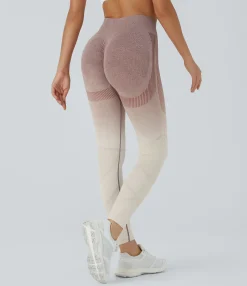 Leggings<HALARA Seamless Flow High Waisted Gradient Running Leggings