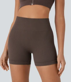 Active Shorts|Bikers<HALARA Seamless Flow High Waisted Yoga Biker Shorts 4''
