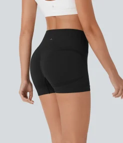 Active Shorts|Bikers<HALARA Seamless Flow High Waisted Ruched Yoga Biker Shorts 3''
