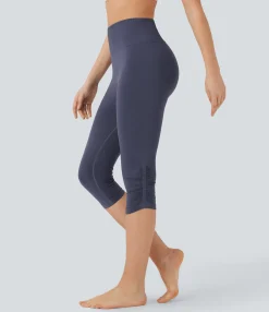 Leggings<HALARA Seamless Flow High Waisted Scrunch Yoga Pedal Pusher Leggings
