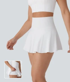 Mini Skirts|Skirts<HALARA Seamless Flow High Waisted 2-in-1 Flare Mini Yoga Skirt