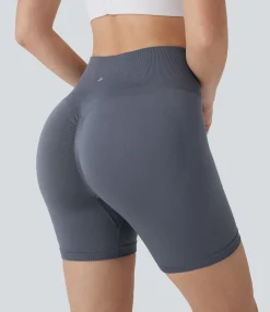 5'' Shorts|Active Shorts<HALARA Seamless Flow High Waisted Scrunch Yoga Biker Shorts 5''