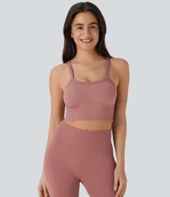 Tank Tops & Camis|Tank Tops<HALARA Seamless Flow Racerback Cropped Yoga Cami Top