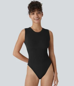 Bras & Underwear|Shapewear<HALARA Seamless Flow Round Neck Sleeveless Snap Casual Smooth Bodysuit