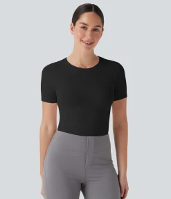 Bodysuits<HALARA Seamless Flow Smoothing Adjustable Leg Straps Work Bodysuit-Easy Peezy