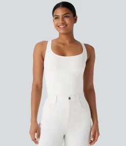 Tank Tops & Camis|Tank Tops<HALARA Seamless Flow Square Neck Lounge Shapewear Tank Top