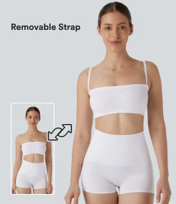 Bras & Underwear<HALARA Seamless Flow Waffle Removable Strap Smoothing Lounge Tube Bra