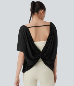 Sports Tops|Sports Tops<HALARA Short Sleeve Yoga Sports Top