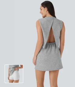Dresses|Active Dresses<HALARA Sleeveless Drawstring 2 Piece Mini Golf Active Dress