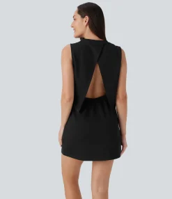 Dresses|Active Dresses<HALARA Sleeveless Drawstring 2 Piece Mini Golf Active Dress