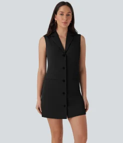 Dresses|Mini Dresses<HALARA Sleeveless Mini Work Dress with Pockets