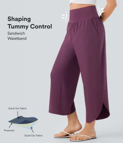 High-Waisted Pants|Pants<HALARA SoCinched High Waisted Tummy Control Pocket Hem Quick Dry Pants