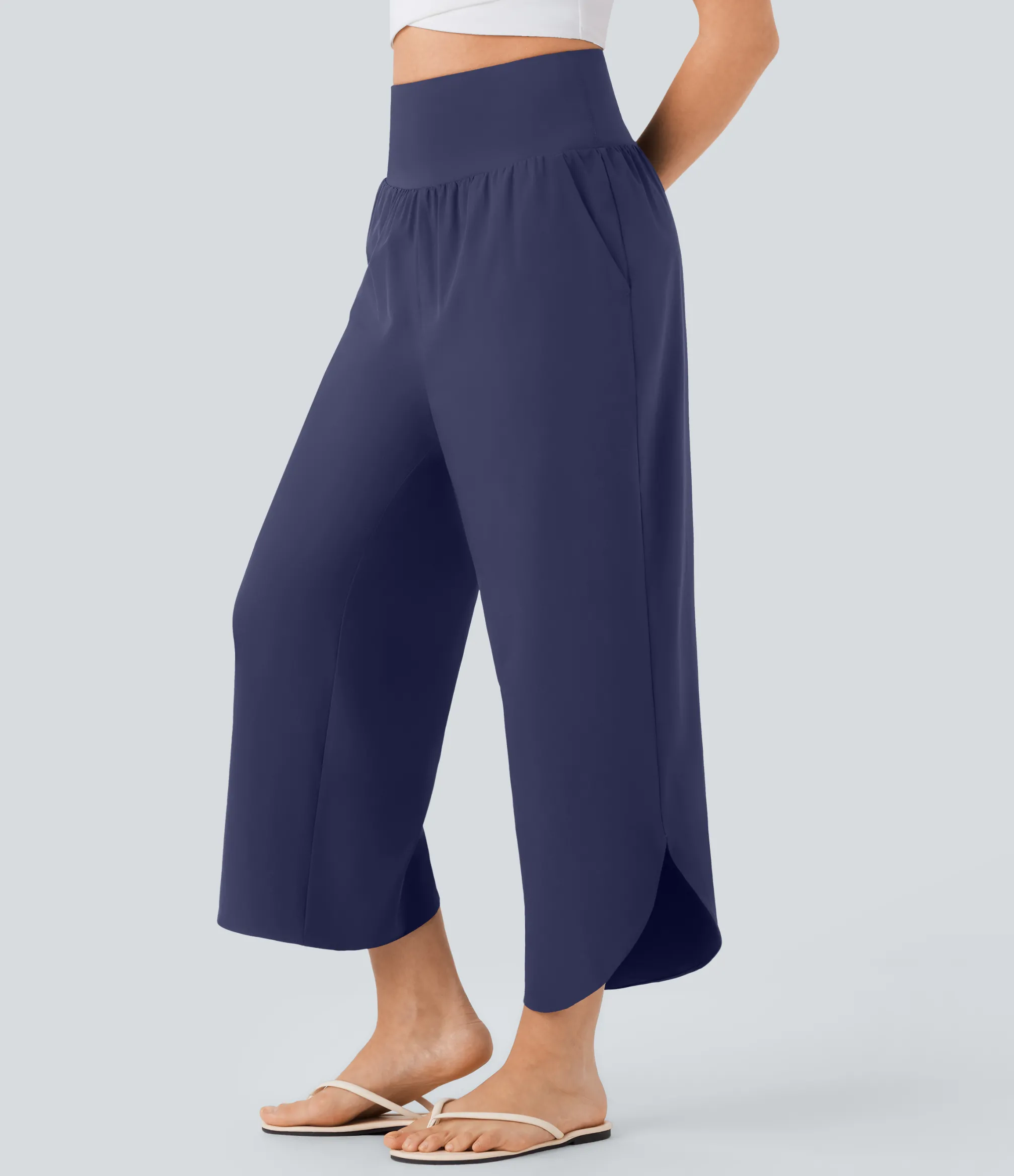 High-Waisted Pants|Pants<HALARA SoCinched High Waisted Tummy Control Pocket Hem Quick Dry Pants