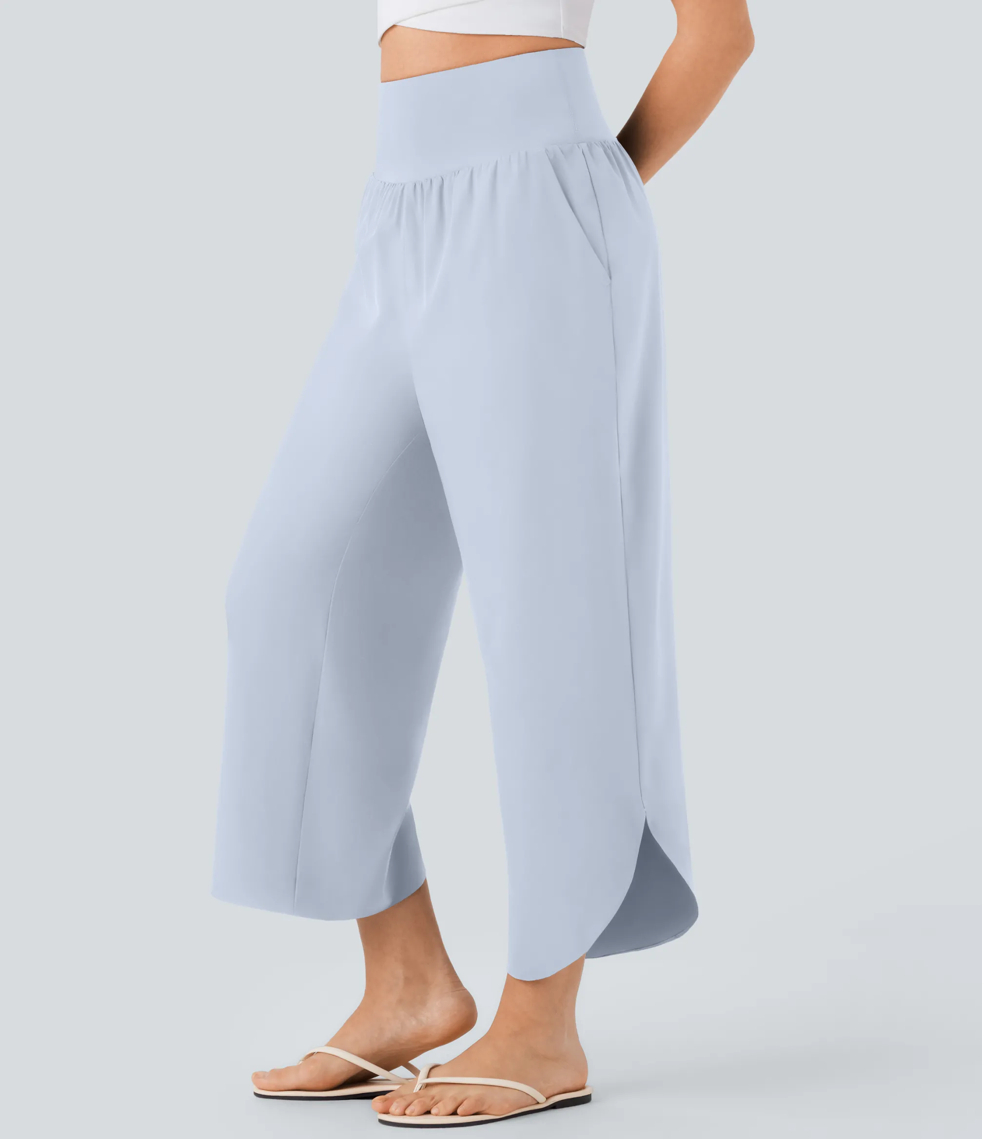 High-Waisted Pants|Pants<HALARA SoCinched High Waisted Tummy Control Pocket Hem Quick Dry Pants
