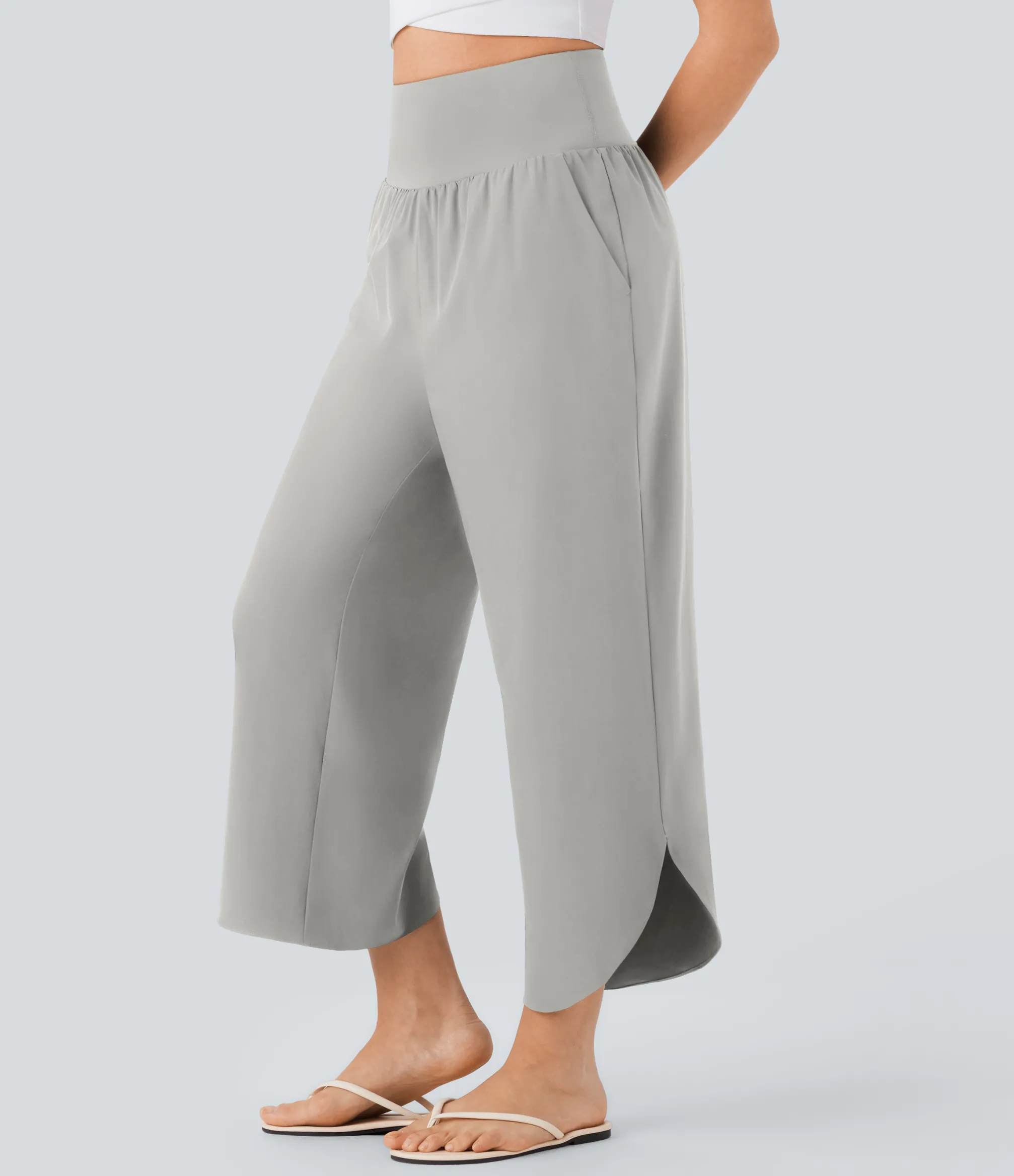 High-Waisted Pants|Pants<HALARA SoCinched High Waisted Tummy Control Pocket Hem Quick Dry Pants