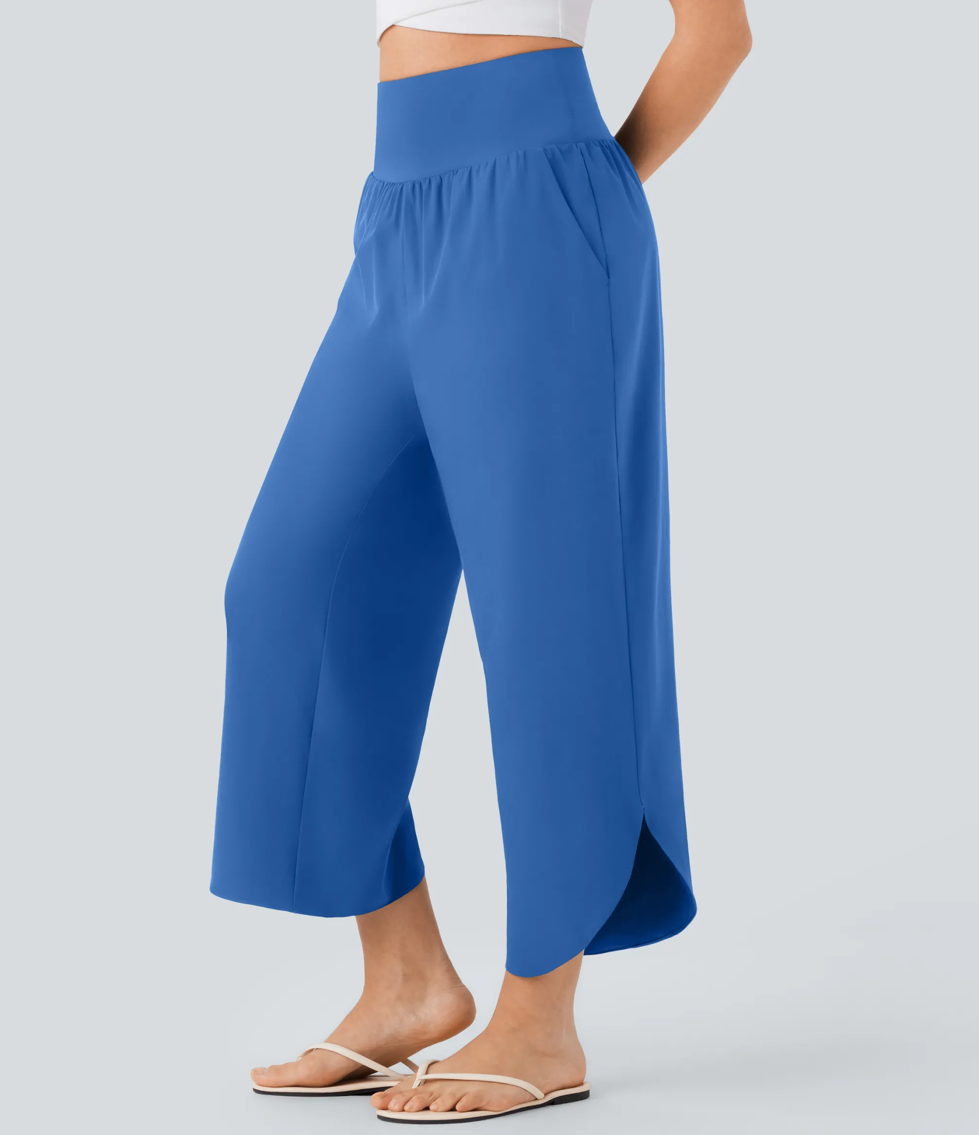 High-Waisted Pants|Pants<HALARA SoCinched High Waisted Tummy Control Pocket Hem Quick Dry Pants