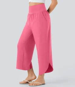 High-Waisted Pants|Pants<HALARA SoCinched High Waisted Tummy Control Pocket Hem Quick Dry Pants