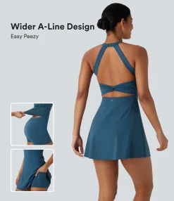 Dresses|Mini Dresses<HALARA SoftlyZero™ Airy A Line Cool Touch Mini Dance Active Dress-Easy Peezy Edition
