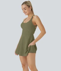 Mini Dresses|Active Dresses<HALARA Softlyzero™ Airy Backless Twisted Cool Touch Dance Active Dress-Easy Peezy Edition
