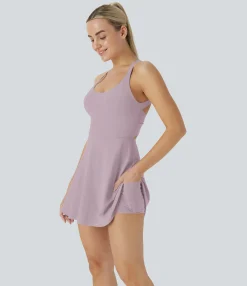 Mini Dresses|Active Dresses<HALARA Softlyzero™ Airy Backless Twisted Cool Touch Dance Active Dress-Easy Peezy Edition
