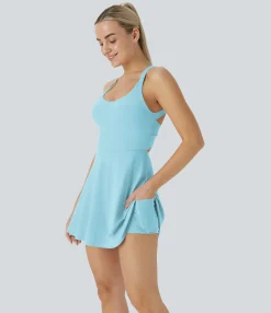 Mini Dresses|Active Dresses<HALARA Softlyzero™ Airy Backless Twisted Cool Touch Dance Active Dress-Easy Peezy Edition