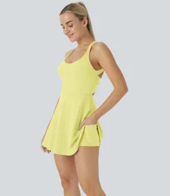 Mini Dresses|Active Dresses<HALARA Softlyzero™ Airy Backless Twisted Cool Touch Dance Active Dress-Easy Peezy Edition