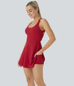 Mini Dresses|Active Dresses<HALARA Softlyzero™ Airy Backless Twisted Cool Touch Dance Active Dress-Easy Peezy Edition