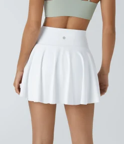 Mini Skirts|Active Skirts<HALARA SoftlyZero™ Airy Comfy High Waisted Crossover 2-in-1 Pocket Flare Cool Touch Tennis Skirt-UPF50+